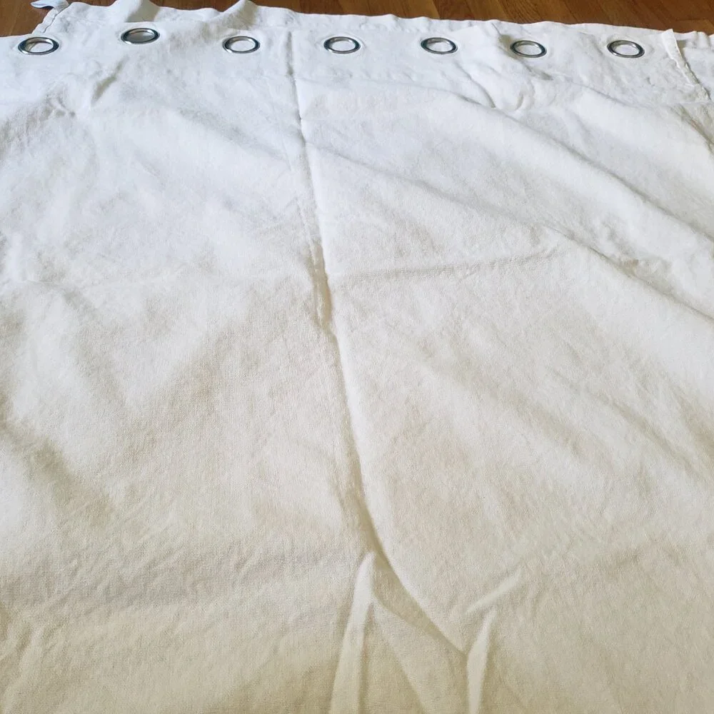 West Elm Simple White Curtain Panel